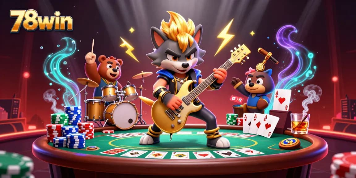 Experience thrilling gameplay at 78win with exciting poker chips and vibrant gaming atmosphere.