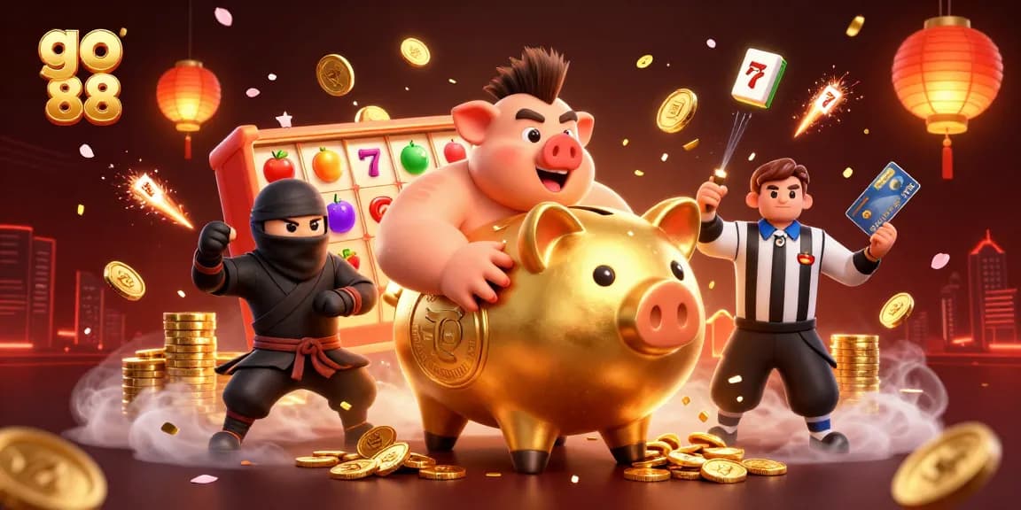 Experience the energetic action of go 88 with a vibrant casino-themed scene featuring engaging characters.
