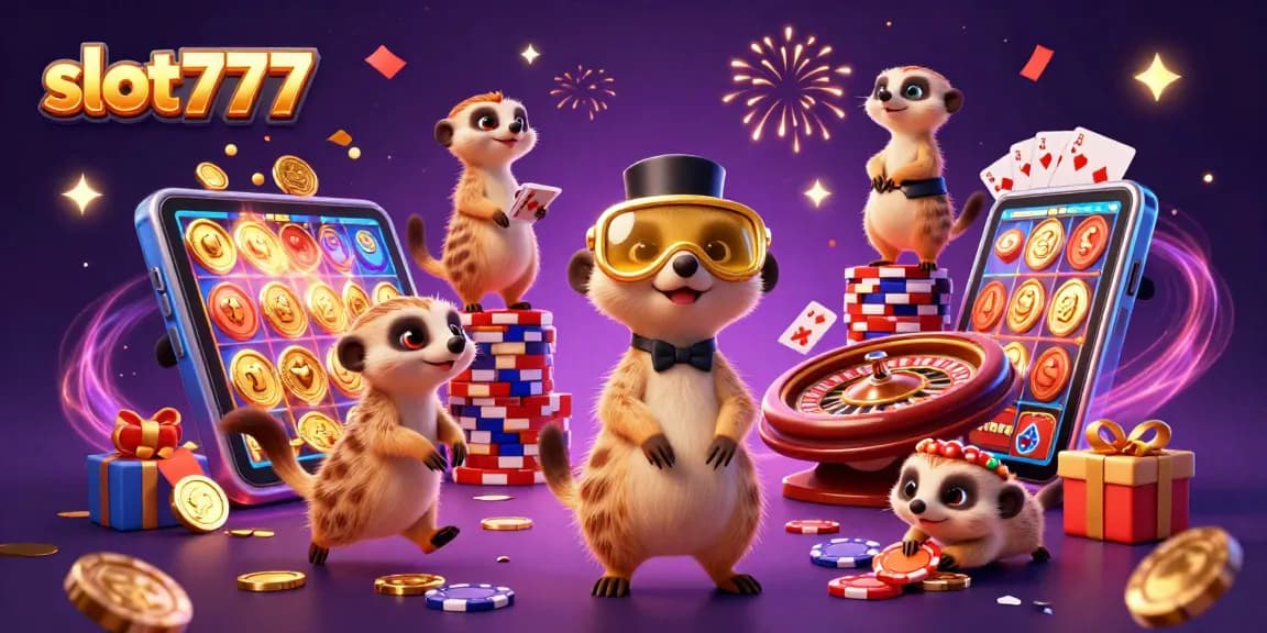 Menangkan jackpot dengan slot777 dari koloni meerkat yang menjalankan kasino yang megah.