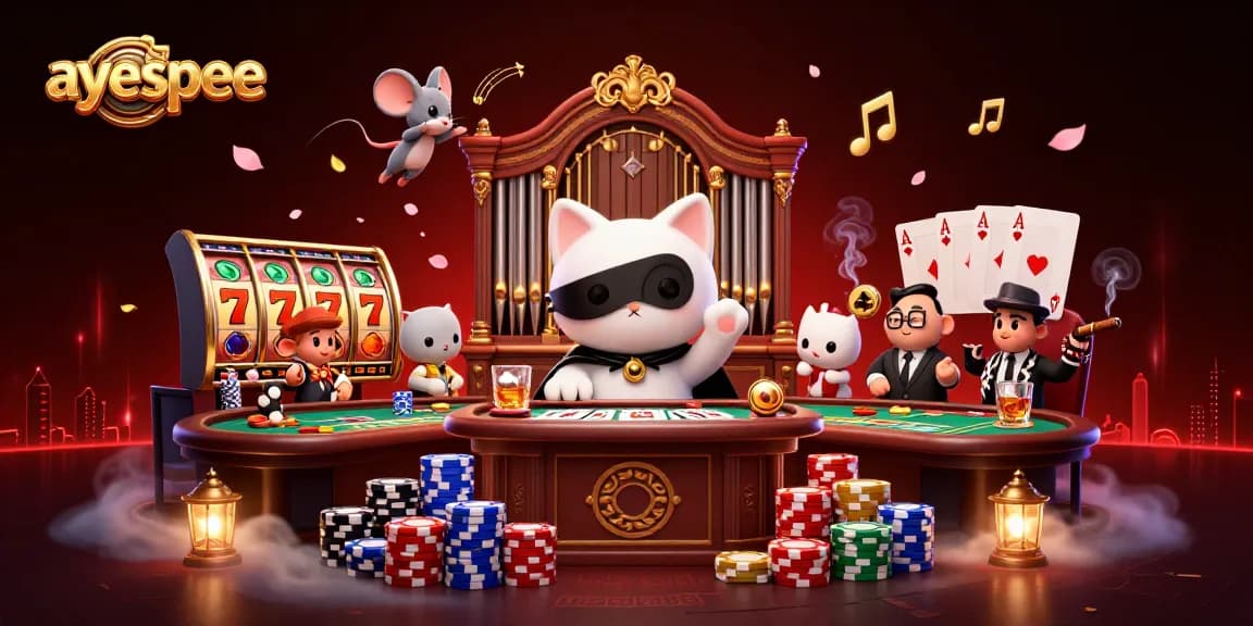 Menggambarkan aksi bermain slot online, ayespee menambahkan berbagai simbol buah dan jackpot yang menarik dalam dunia kasino digital.