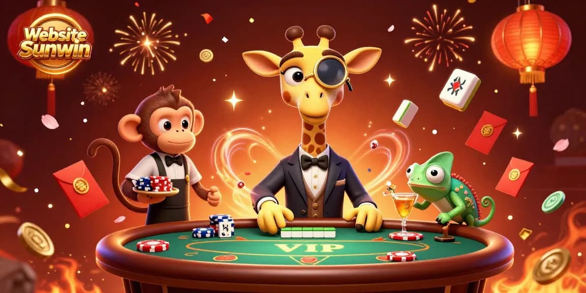 Experience thrilling gaming with Website Sunwin in this vibrant 3D illustration.