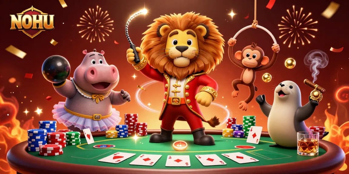 Experience thrilling wins at NOHU with vibrant casino characters and action-filled gaming elements.