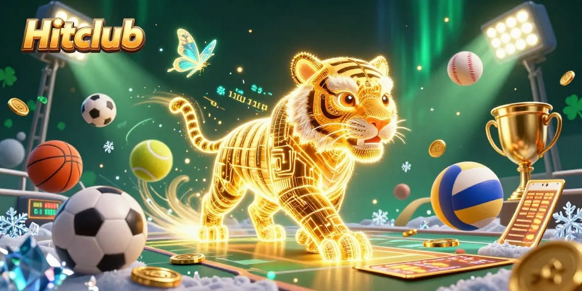 Engage with Hitclub's dynamic world of gaming featuring sports elements and a vibrant casino atmosphere.