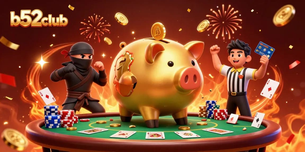 Engage in exciting gameplay at b52club with a dynamic poker scene featuring vibrant characters.