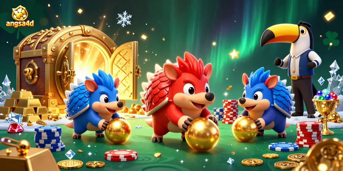 Experience winning thrills at angsa4d with dynamic pangolins bowling through golden jackpots and poker chips.