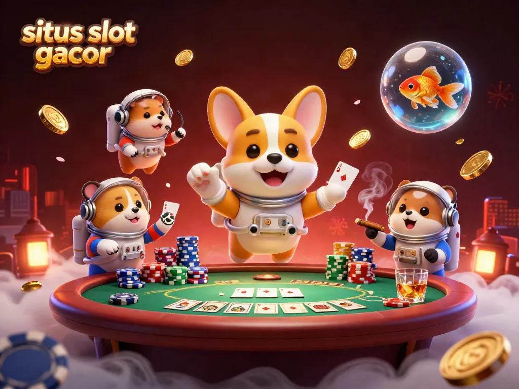 Gali jackpot di situs slot gacor dengan ilustrasi mencolok dari slot dan karakter menarik.