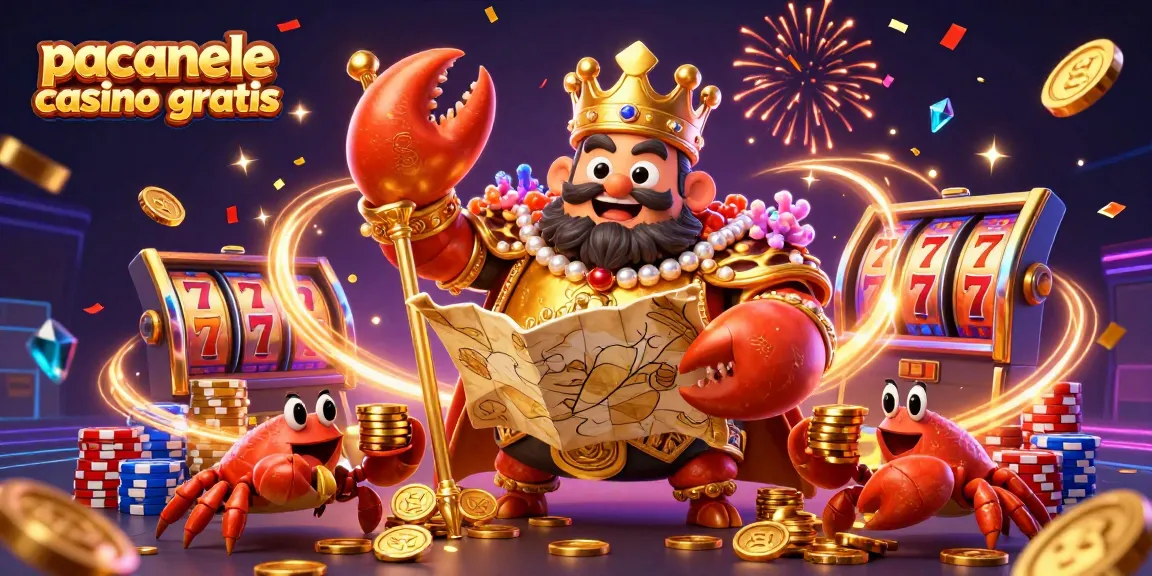 Joacă pacanele casino gratis cu o ilustrație fascinantă a unui crab de aur stăpân și simboluri de noroc.