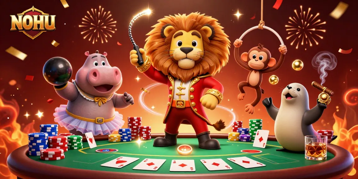 Experience thrilling wins at NOHU with vibrant casino characters and action-filled gaming elements.