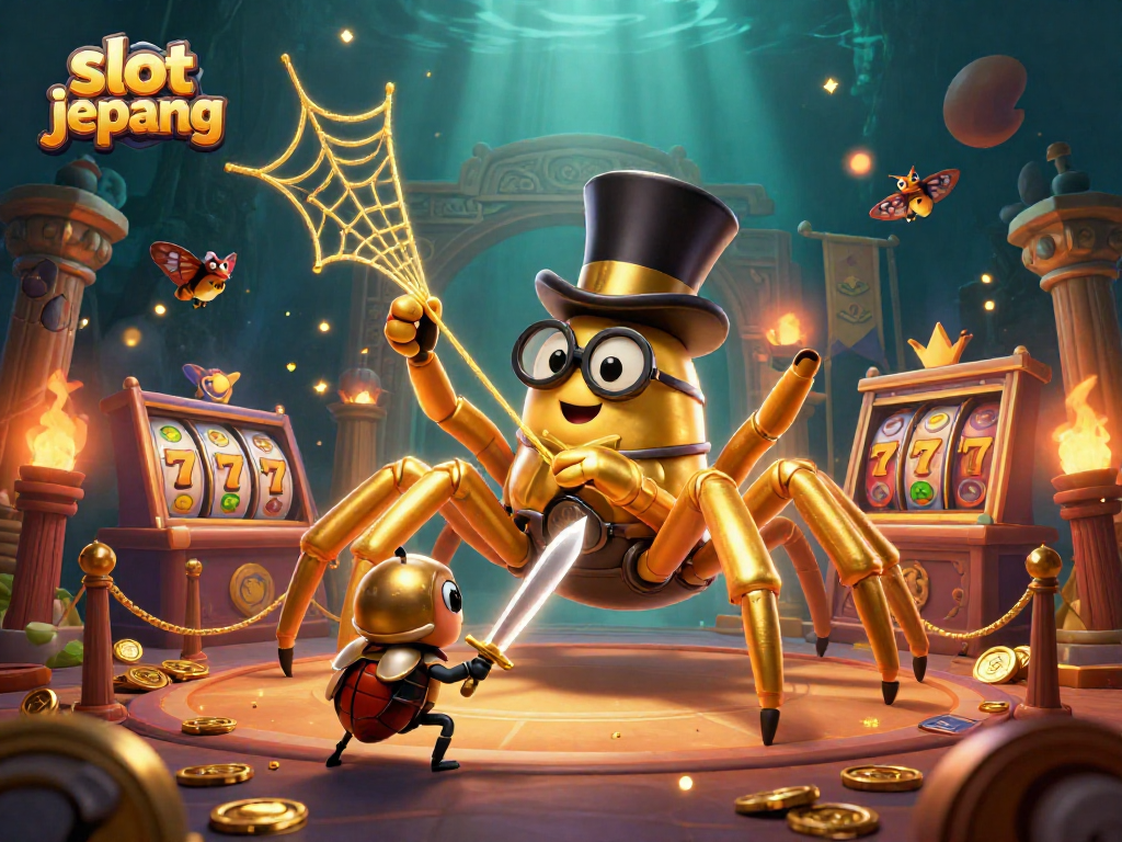 Spin the reels and win big with slot jepang in this vibrant casino scene featuring whimsical characters.