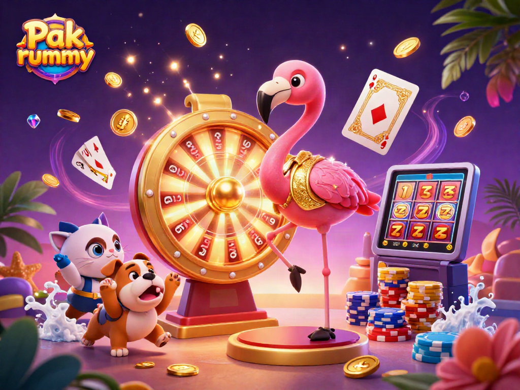 Experience high-stakes excitement with Pak rummy as golden coins and prizes fly in every direction.