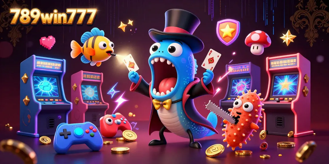 Engage with 789win777's vivid casino scene featuring magical undersea characters bringing luck and excitement.