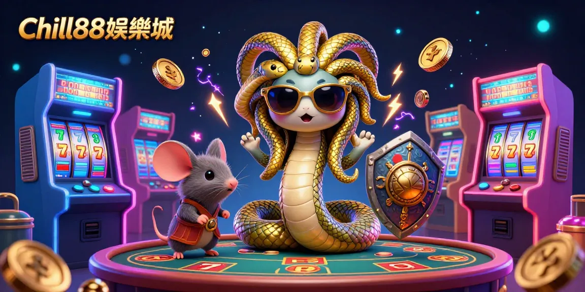在Chill88娛樂城體驗逼真遊戲場景，金色蛇髮的美杜莎擔任吸睛角色，加上多彩的賭場元素，賦予娛樂無限可能。