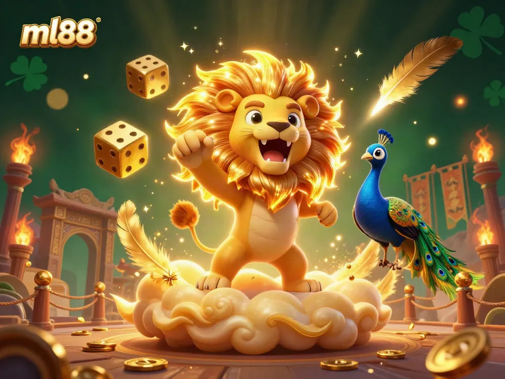 Experience the excitement of winning at ml88 with vibrant casino elements and engaging characters.