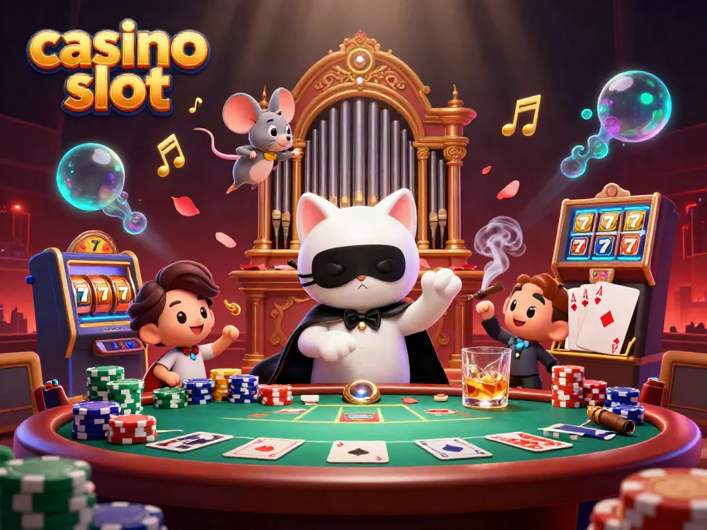Engage your luck with casino slot adventures featuring lively characters in a 3D animated scene.