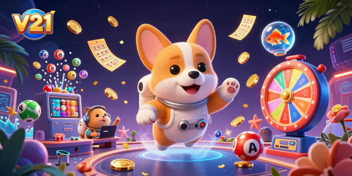 v21 menawarkan pengalaman kasino dengan corgi angkasawan dan atmosfer luar angkasa yang menawan.