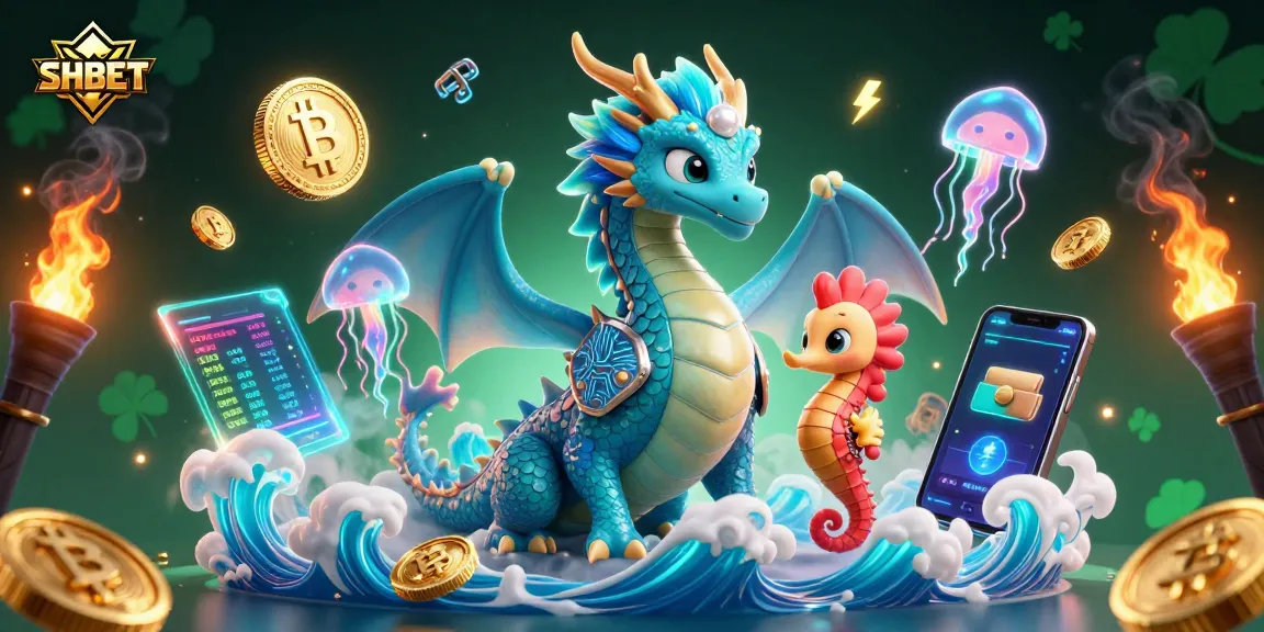 Engage in thrilling gaming with SHBET's dynamic casino illustration featuring vibrant characters and elements.