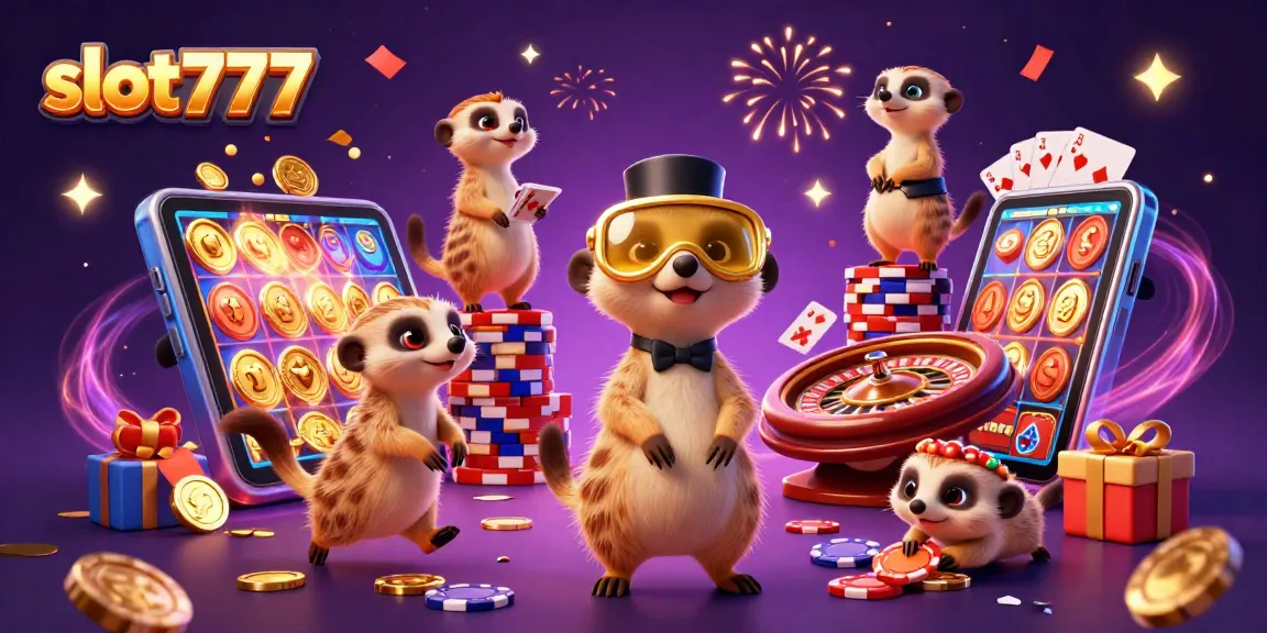 Menangkan jackpot dengan slot777 dari koloni meerkat yang menjalankan kasino yang megah.