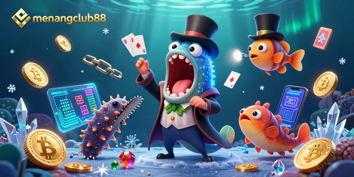 Engage with menangclub88's exciting games, featuring imaginative underwater characters and crypto elements.