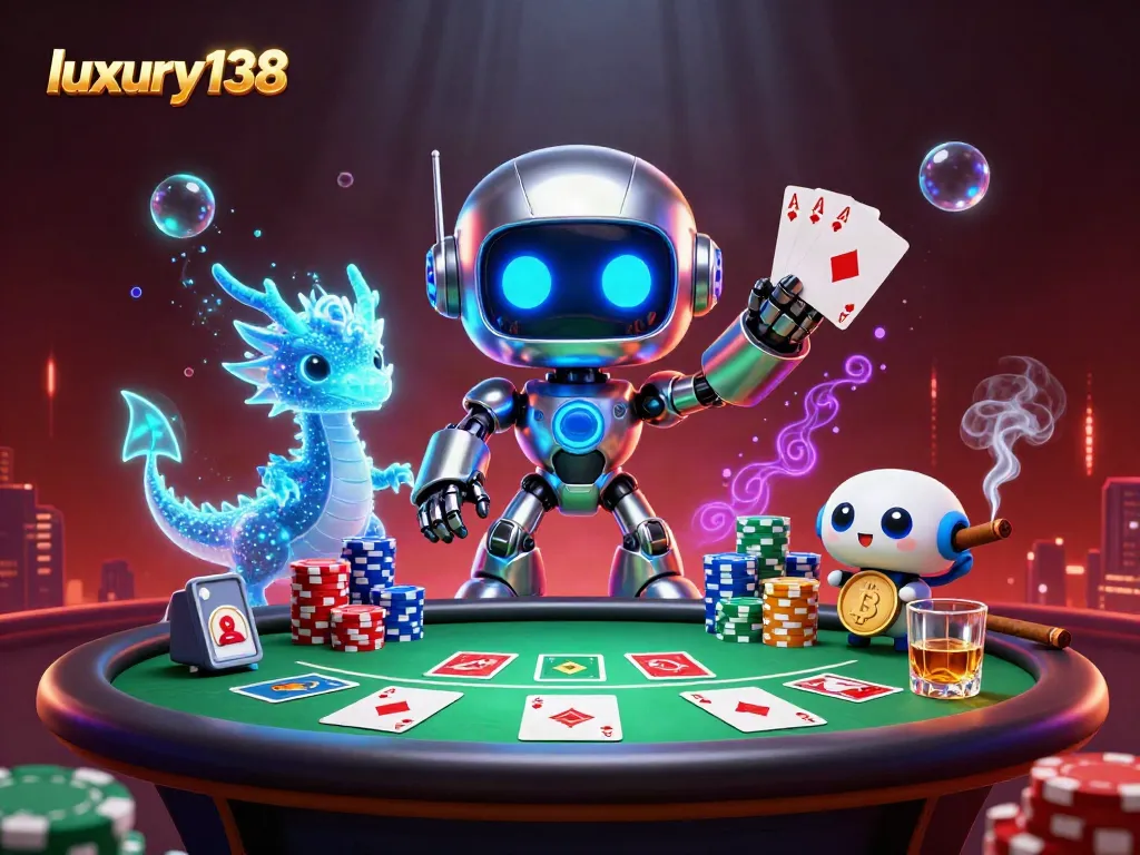 luxury138 bermain poker di kasino virtual dengan robot dan monster AI yang mencolok