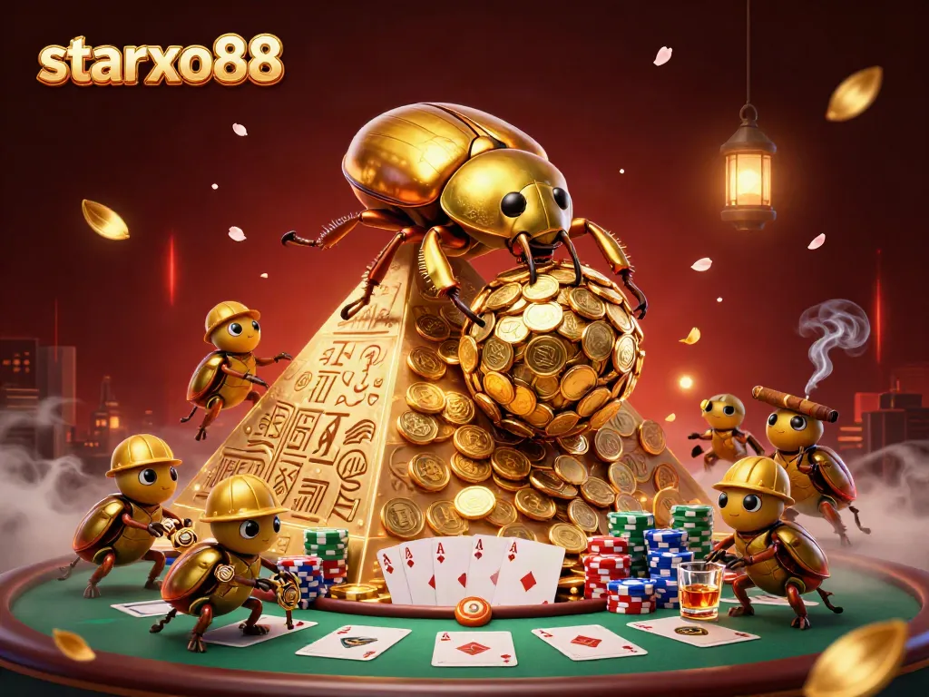 Experience the excitement of starxo88 with vibrant casino elements and characters in action.