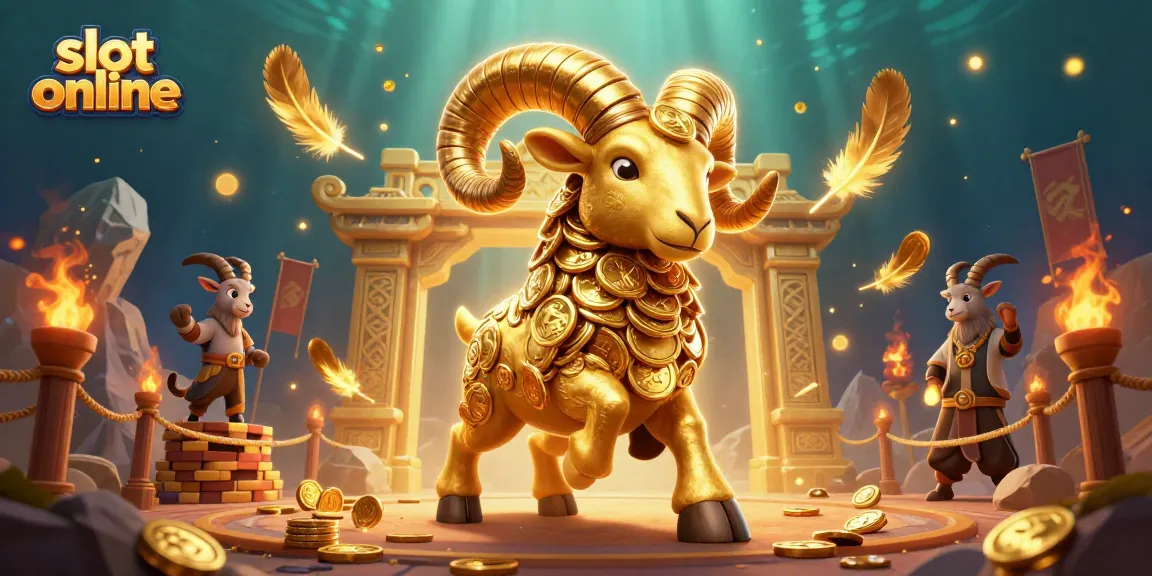 Menangkan permainan slot online dengan ram emas yang simbolik di arena taruhan berkilau.