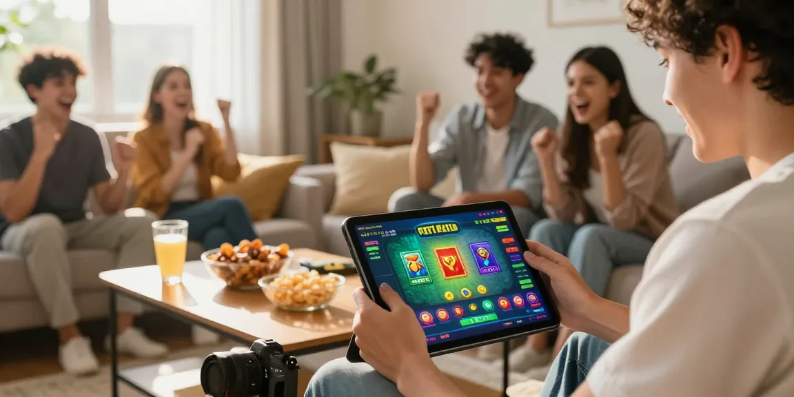 Young adult enjoying Teen Patti Gold gaming experience, inviting atmosphere for players to get the app.