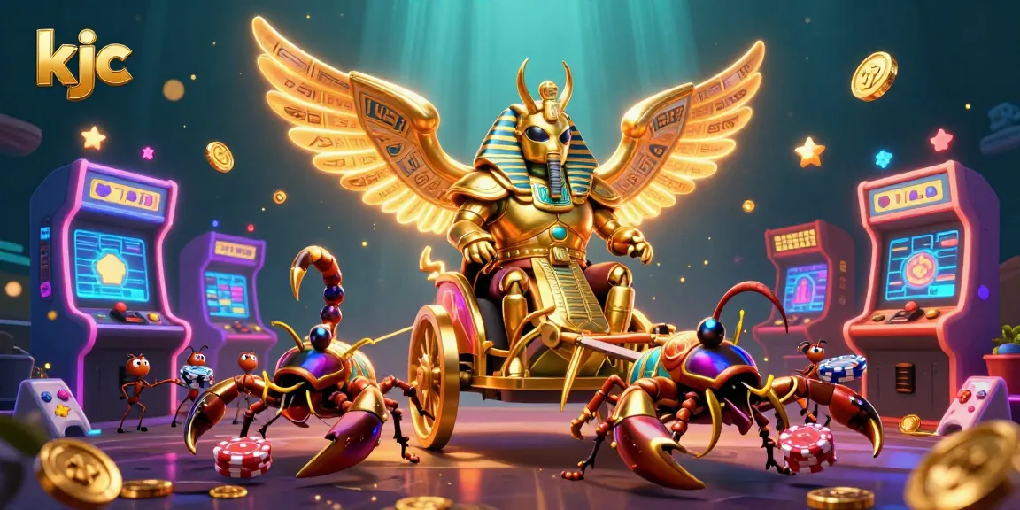Join the excitement with KJC in a vibrant 3D casino scene showcasing poker chips and gaming magic
