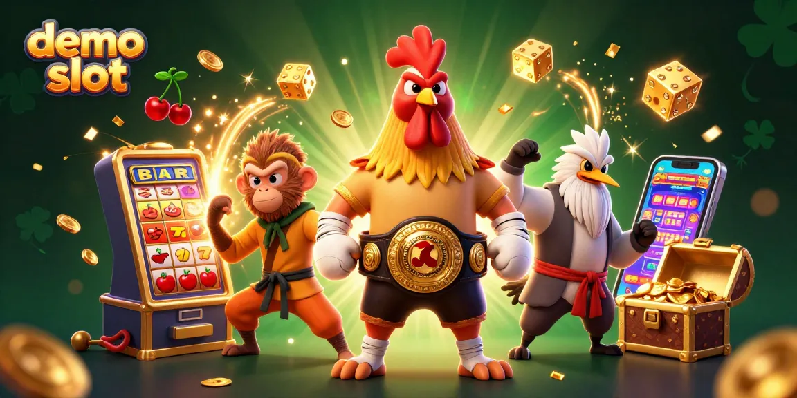 Win big with demo slot illustration showcasing exciting characters and jackpot elements!