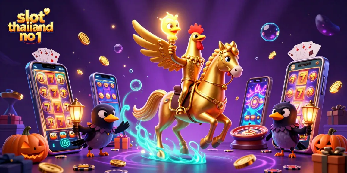 Experience thrilling wins at slot thailand no 1 with a vibrant casino-themed illustration.