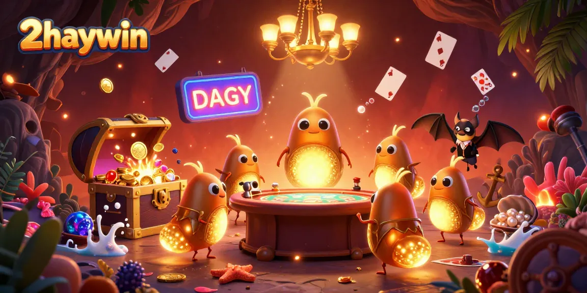 Experience the thrilling atmosphere of 2haywin with bioluminescent glowworms lighting a vibrant cave casino.