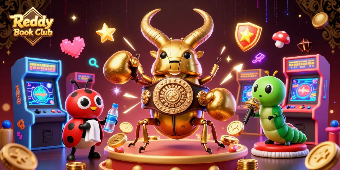 Experience thrilling gaming with Reddy Book Club as cartoon characters engage in action-packed fun.