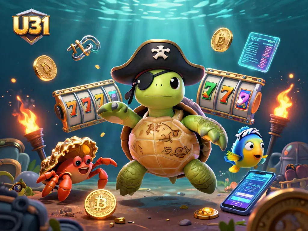 Engage with U31 for stunning slots, featuring a colorful pirate scene and vibrant coins!