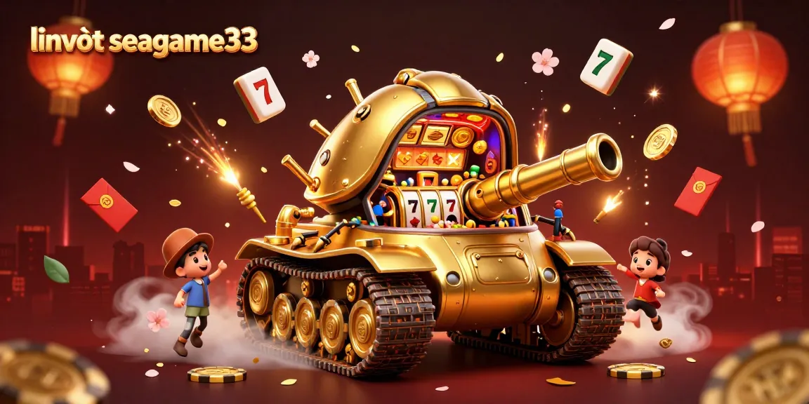 Engage with linhvậtseagame33 in an immersive 3D casino adventure featuring a golden beetle tank.
