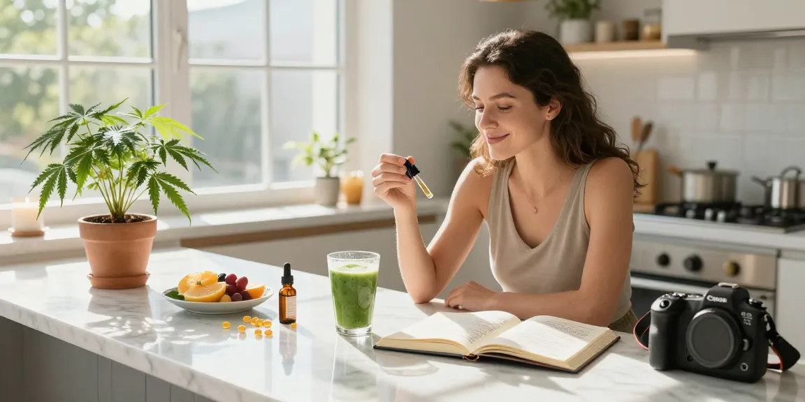 The legal age to vape in Cyprus is 18 years, featuring CBD oil tincture in natural wellness morning routine.