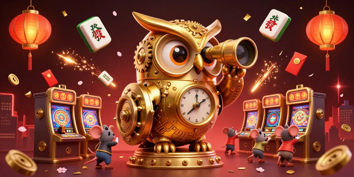 Engage with KK55, where the golden owl oversees vibrant casino fun amidst bustling game elements.