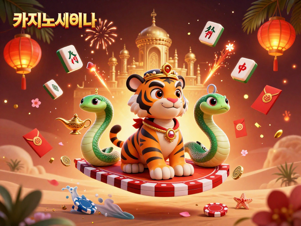 카지노사이트에서 고화질 게임 경험을 제공하는 화려한 3D 카지노 일러스트.