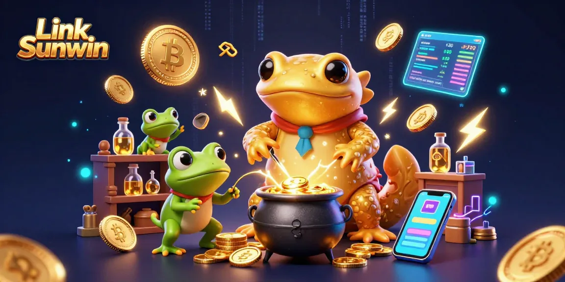 Experience the excitement of Link Sunwin with a digital illustration of a golden salamander alchemist.