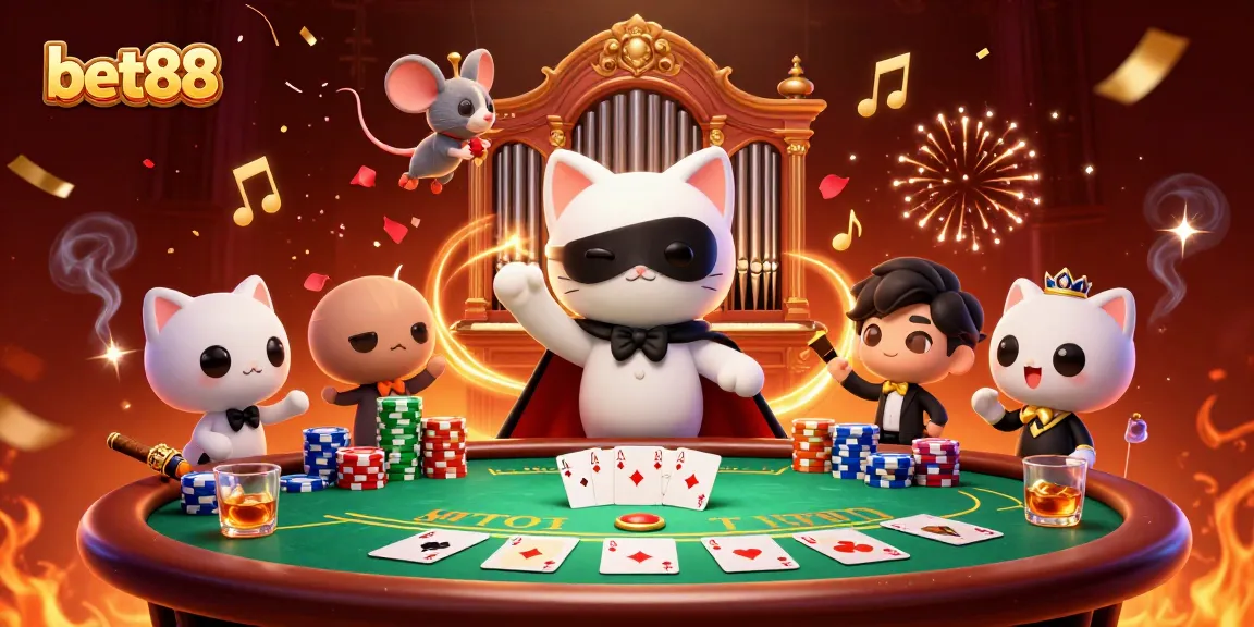 Experience thrilling gaming with bet88's dynamic casino scene featuring lifelike characters and vibrant action.