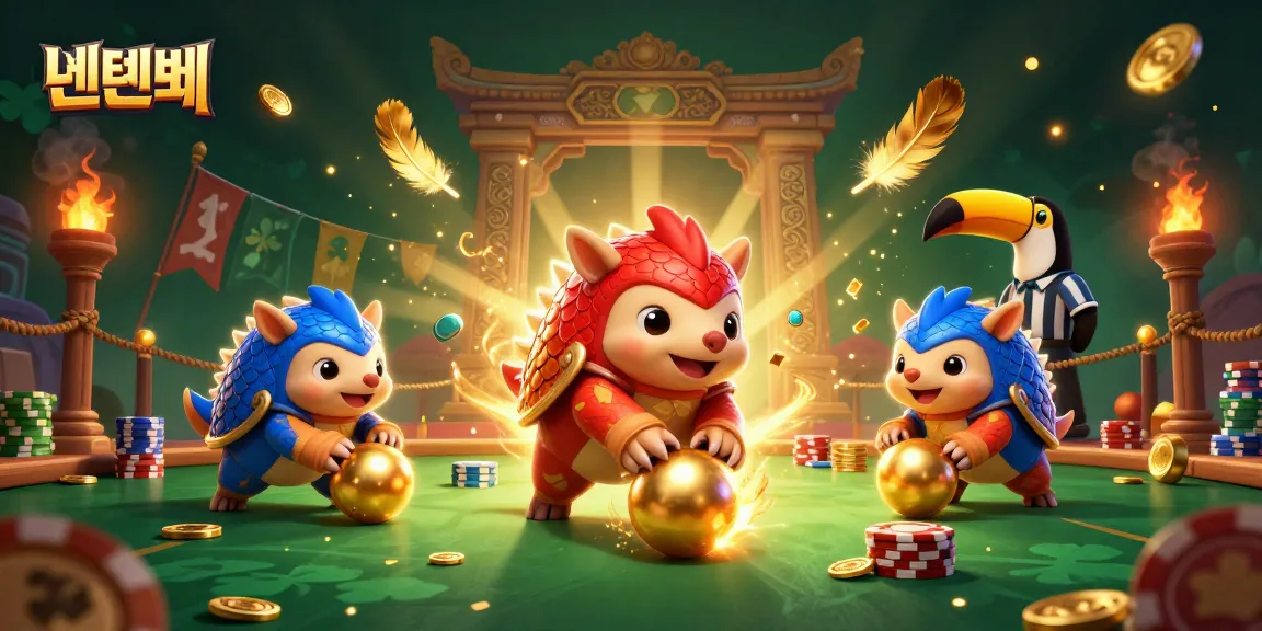 Experience thrilling bets with 텐텐벳 in this vibrant casino scene featuring competitive pangolins.