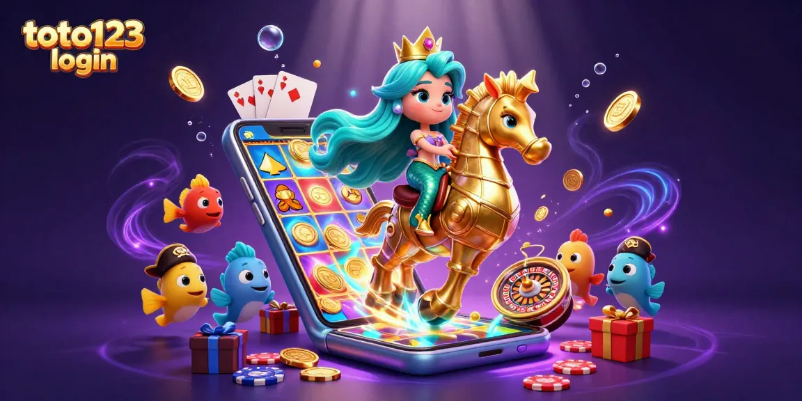 Experience excitement with toto123 login in a dynamic underwater casino scene.