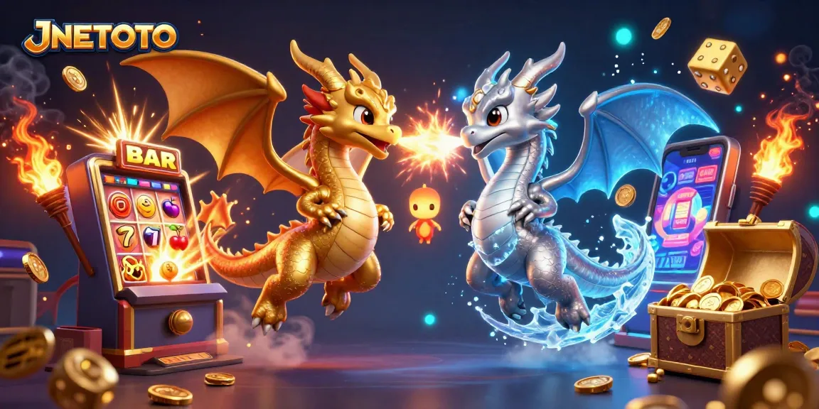 Gali kesenangan bermain JNETOTO dengan hiburan kasino 3D dari naga dan slot mesin.