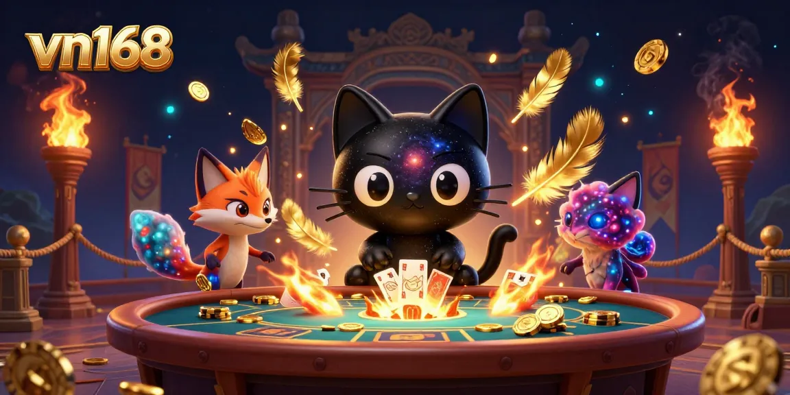 Engage in thrilling gaming adventures with vn168 at a cosmic casino filled with magical elements.
