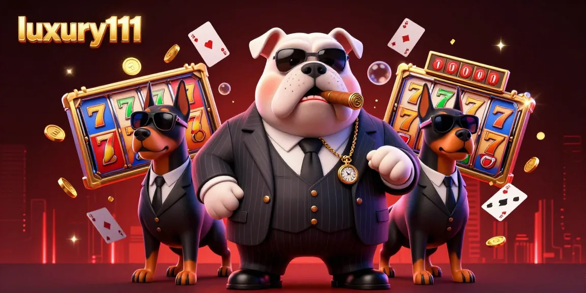 Experience luxury111's vibrant casino atmosphere with 3D characters, slot reels, and dynamic game action.