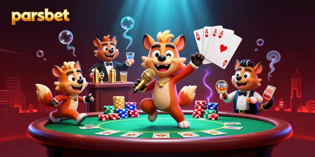 Parsbet ile kasinoda eğlenceli anları yaşayan hyenaların sahne performansı.