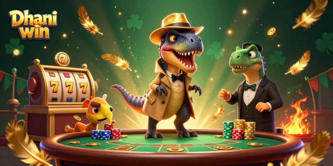 Dhani win offers exciting slot gameplay featuring vibrant characters and an engaging casino scene.