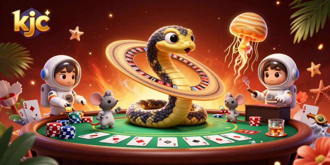 Experience exhilarating betting as astronaut mice wager on the KJC roulette rings in a cosmic casino.